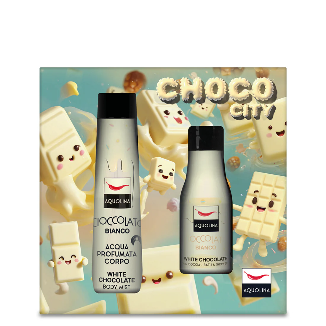 Cofanetto Choco City Acqua Profumata + Bagno Doccia Cioccolato Bianco