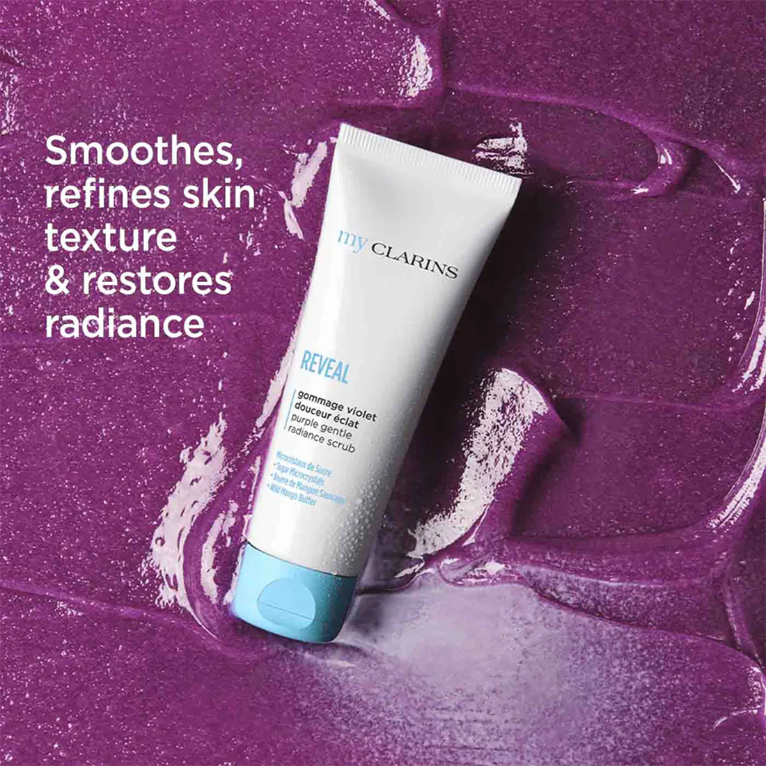 My Clarins Reveal Gommage Violet Doucer Eclat Scrub Detergente Illuminante - Image 2