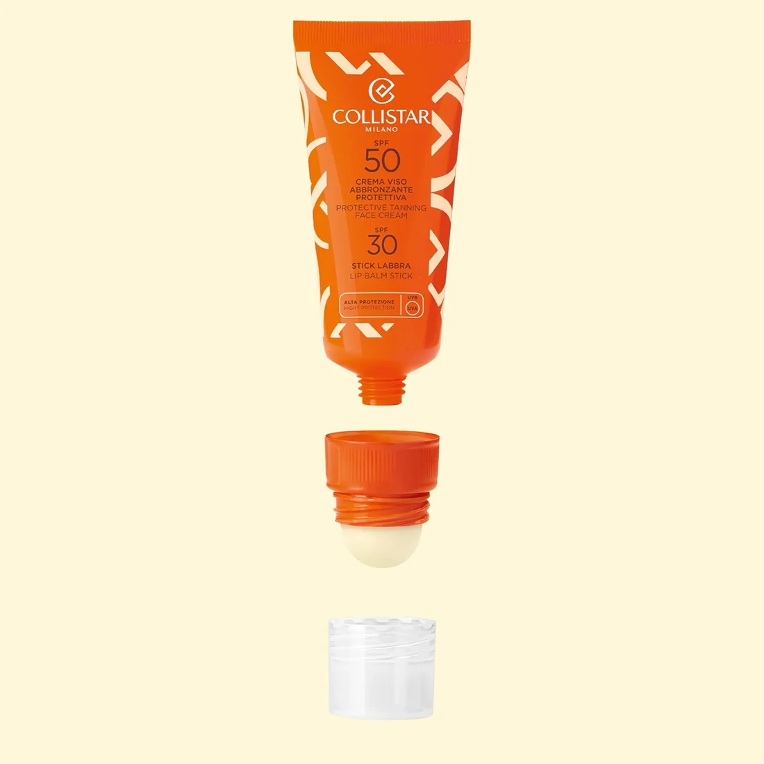 Crema Viso Abbronzante Protettiva SPF 50 e Stick Labbra SPF 30 - Image 2