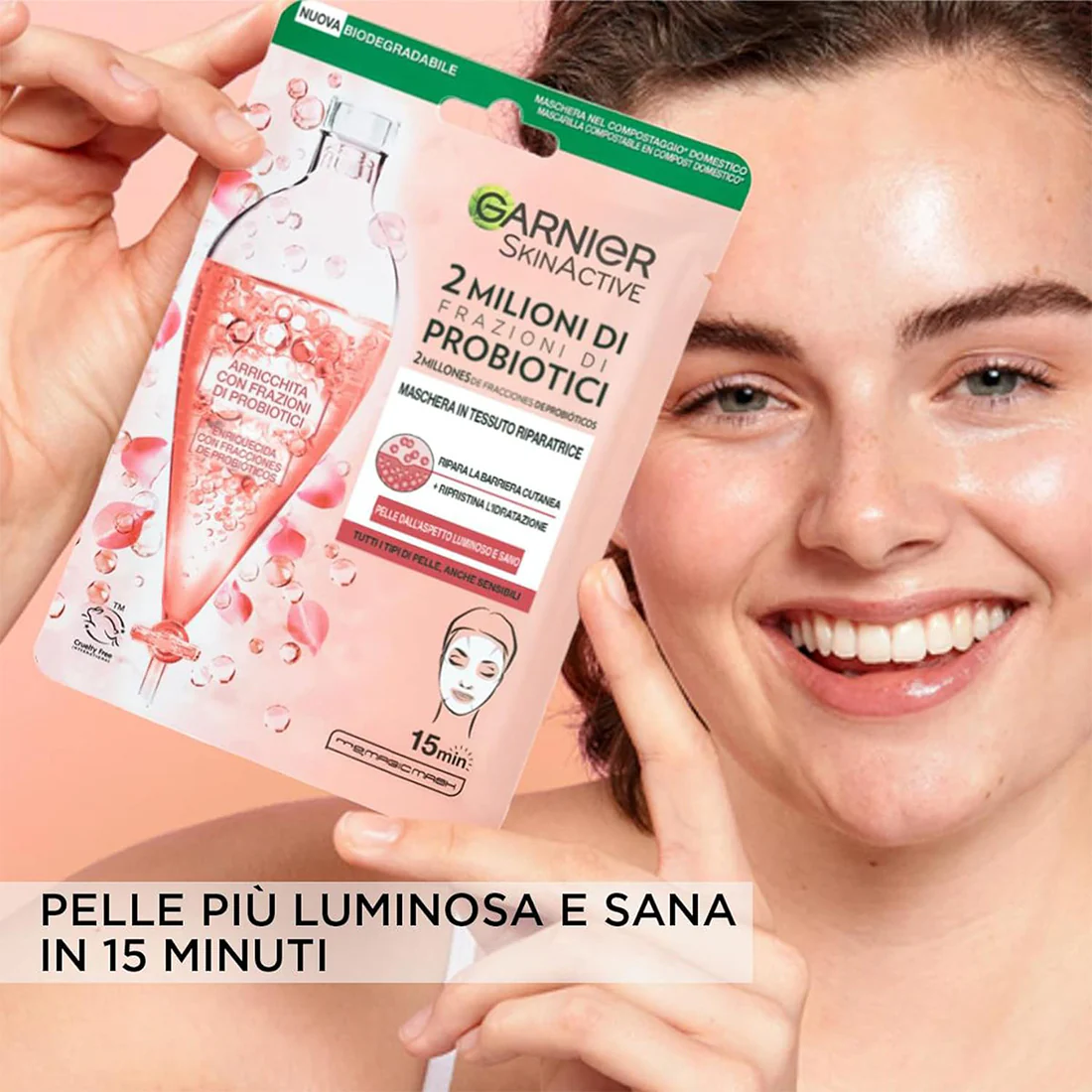 Skin Active 2 Milioni di Frazioni di Probiotici Maschera in Tessuto Riparatrice - Image 3