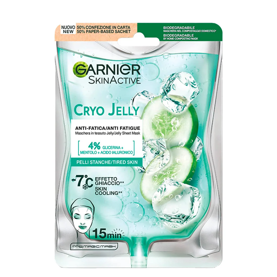 Skin Active Hyaluronic Cryo Jelly Maschera in Tessuto Antifatica