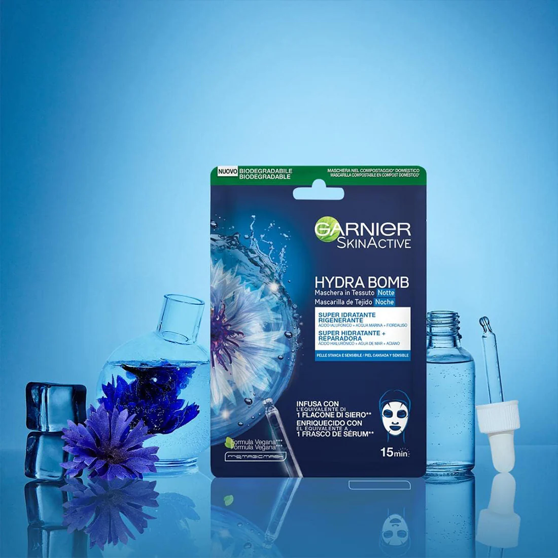 Skin Active Hydra Bomb  Maschera in Tessuto Notte Super Idratante Rigenerante - Image 4