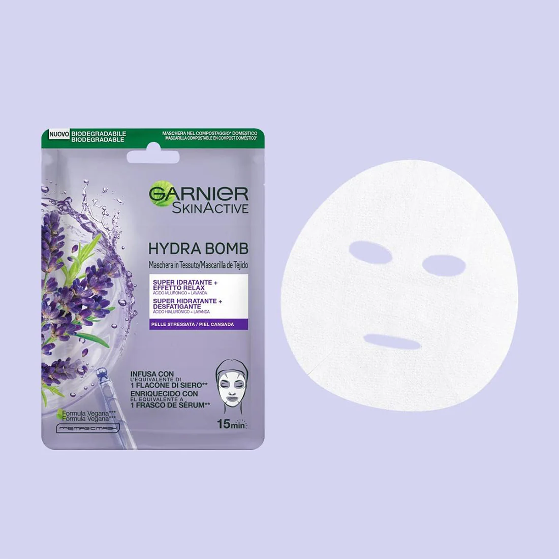 Skin Active Hydra Bomb Maschera in Tessuto Super Idratante Effetto Relax - Image 4