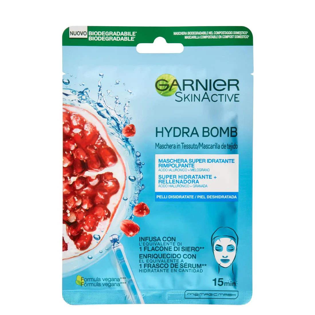 Skin Active Hydra Bomb Maschera In Tessuto Super Idratante Rimpolpante
