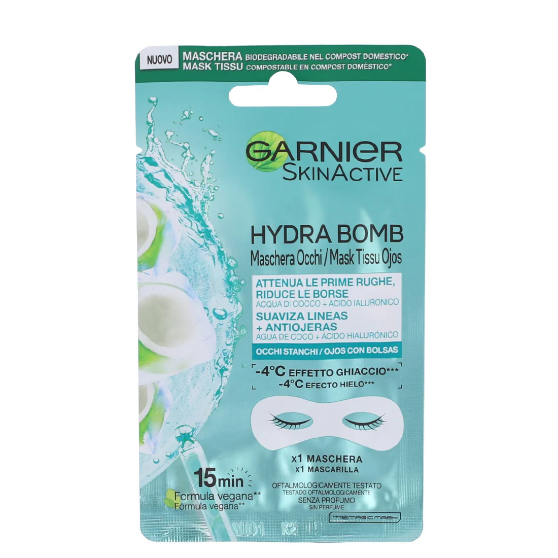 Skin Active Hydra Bomb Maschera Occhi Attenua Le Prime Rughe/Riduce le Borse
