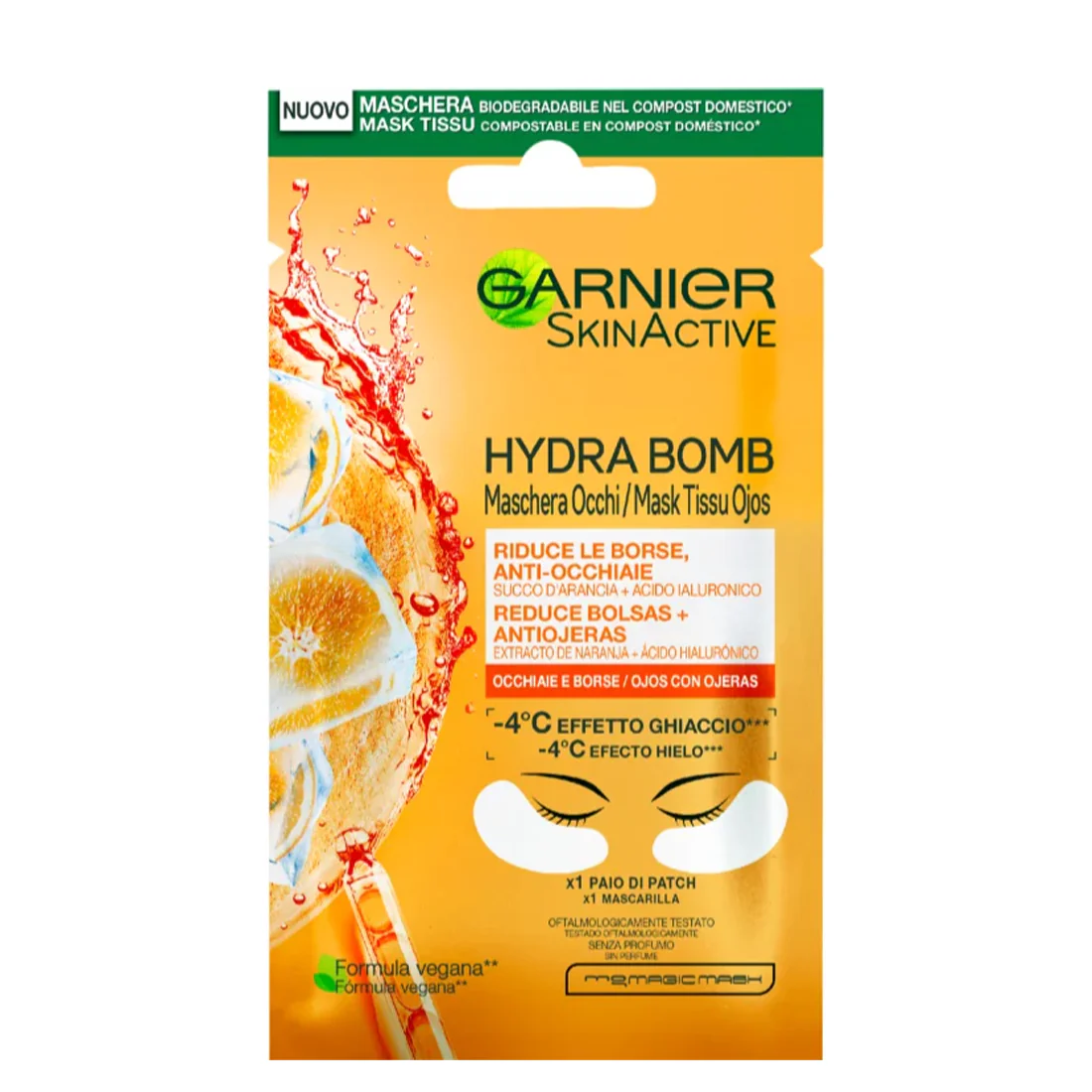 Skin Active Hydra Bomb Maschera Occhi Riduce le Borse/Antiocchiaie