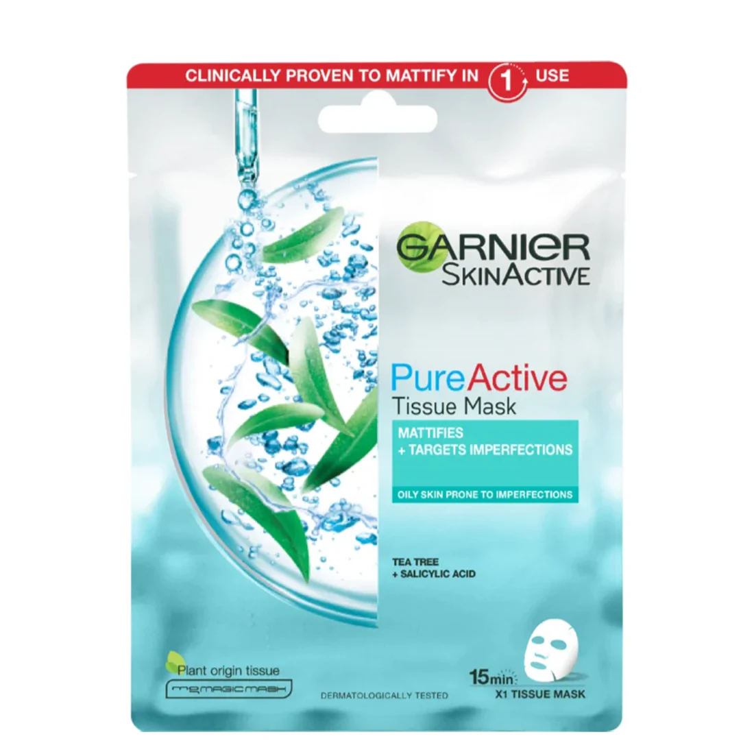 Skin Active Pure Active Maschera in Tessuto Opacizzante