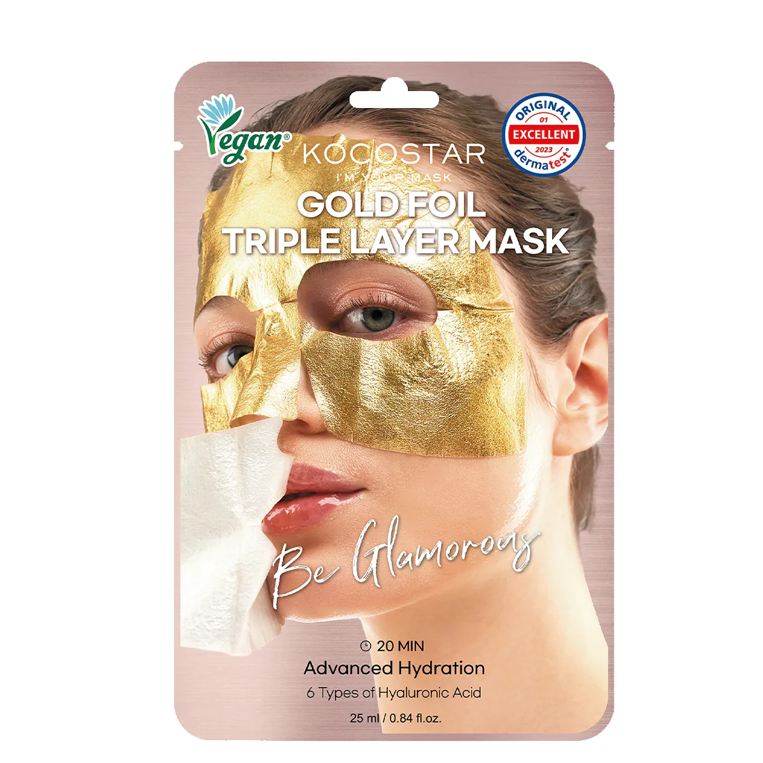 Gold Foil Triple Layer Mask Maschera Viso