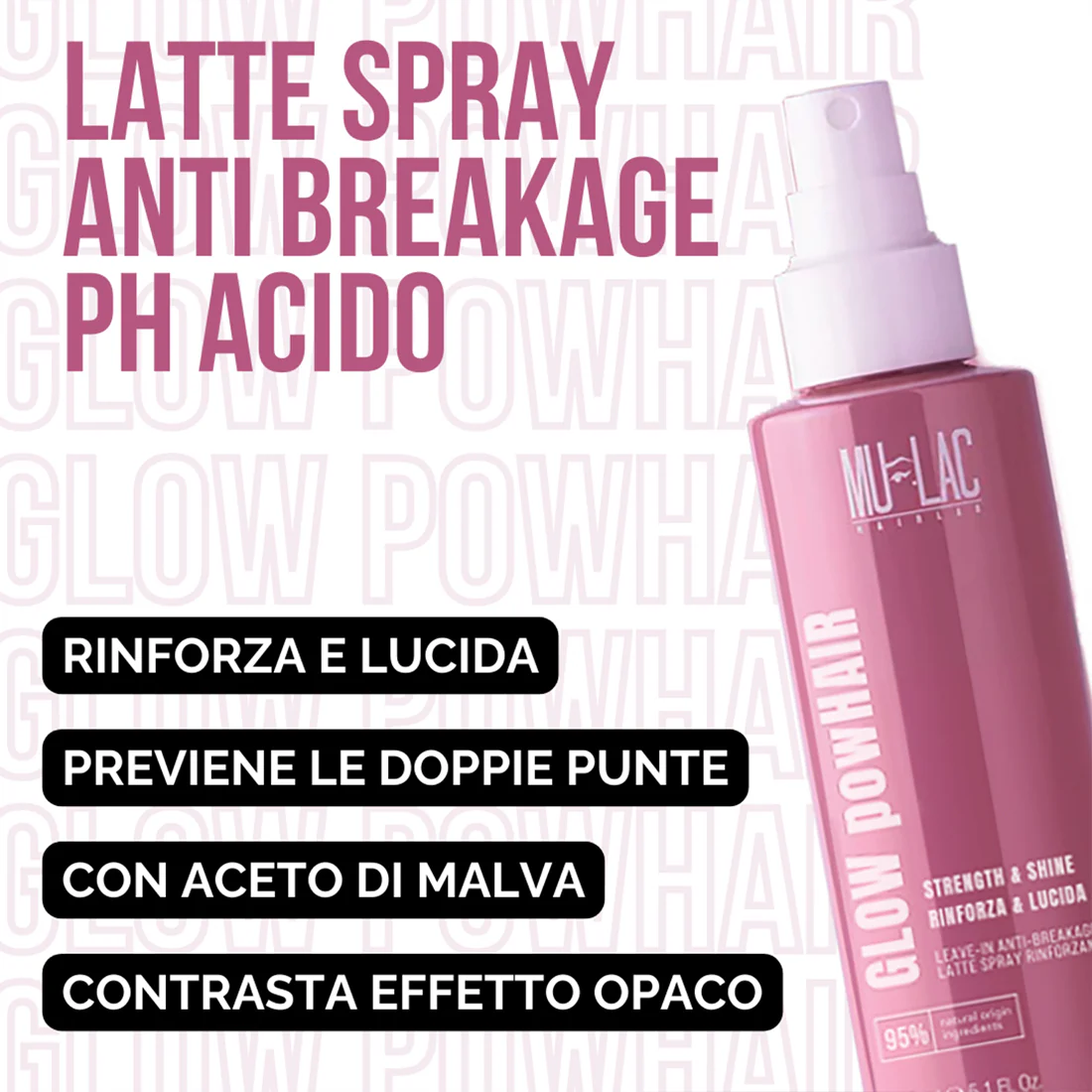Glow Powhair Latte Spray Rinforzante - Image 3