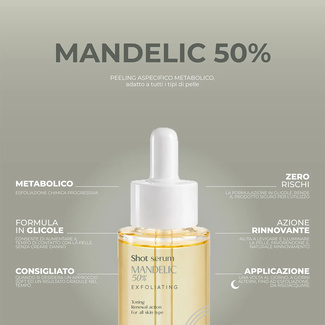 Shot Serum Mandelic 50% Esfoliating Siero Viso - Image 3